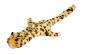 Preview: flaches Plüschtier (Leopard oder Waschbär) mit Quieker 45cm
